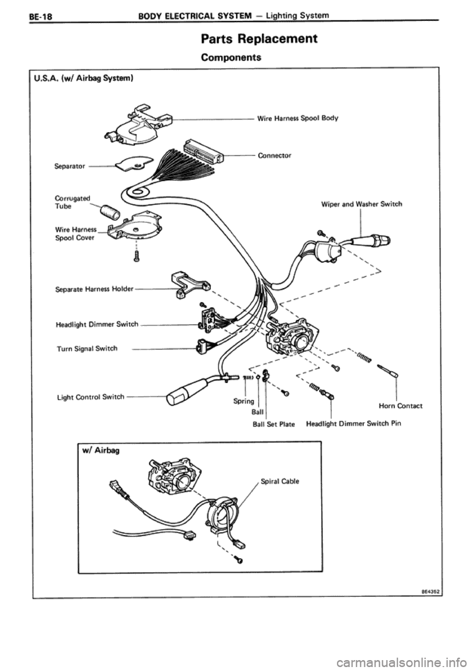TOYOTA SUPRA 1990 3.G Workshop Manual 