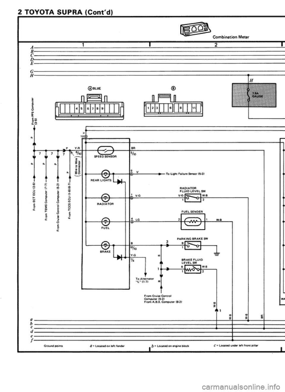 TOYOTA SUPRA 1990 3.G Workshop Manual 