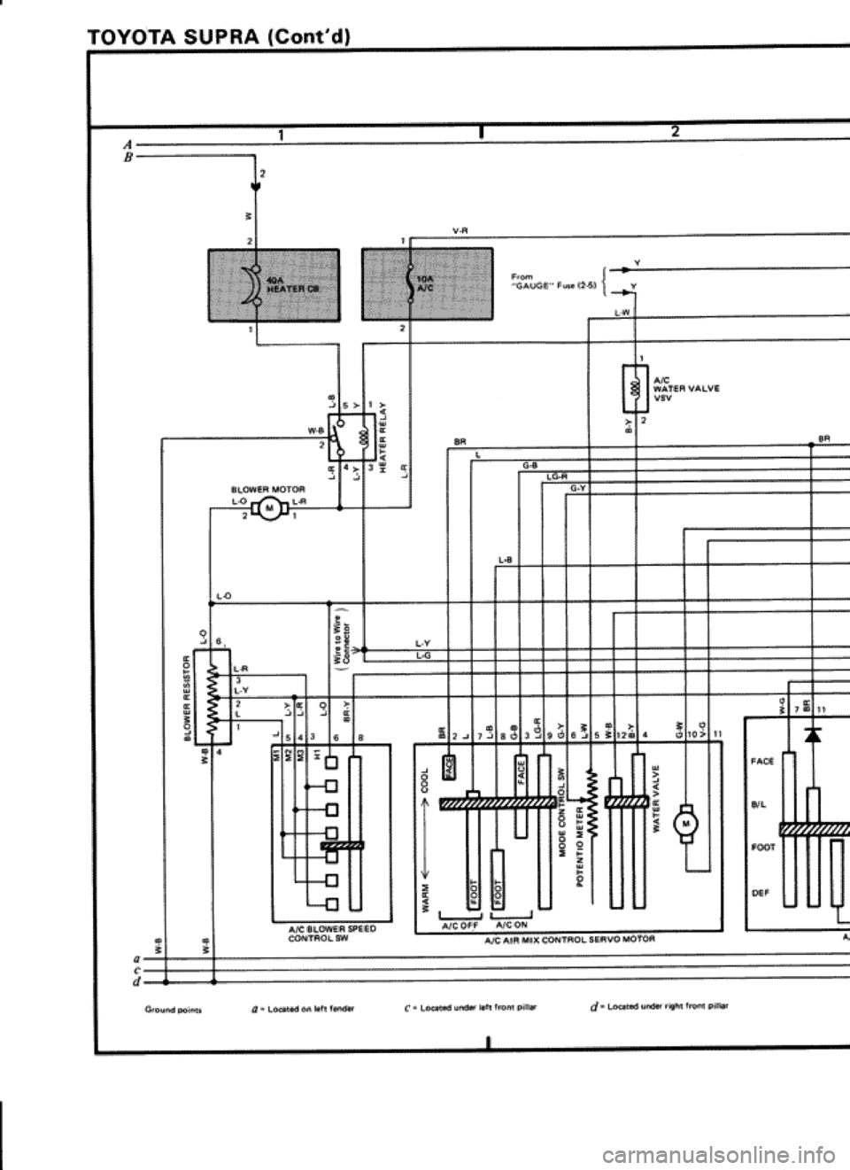 TOYOTA SUPRA 1990 3.G Workshop Manual 