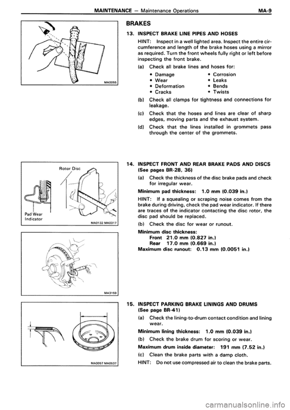 TOYOTA SUPRA 1990 3.G Owners Manual 