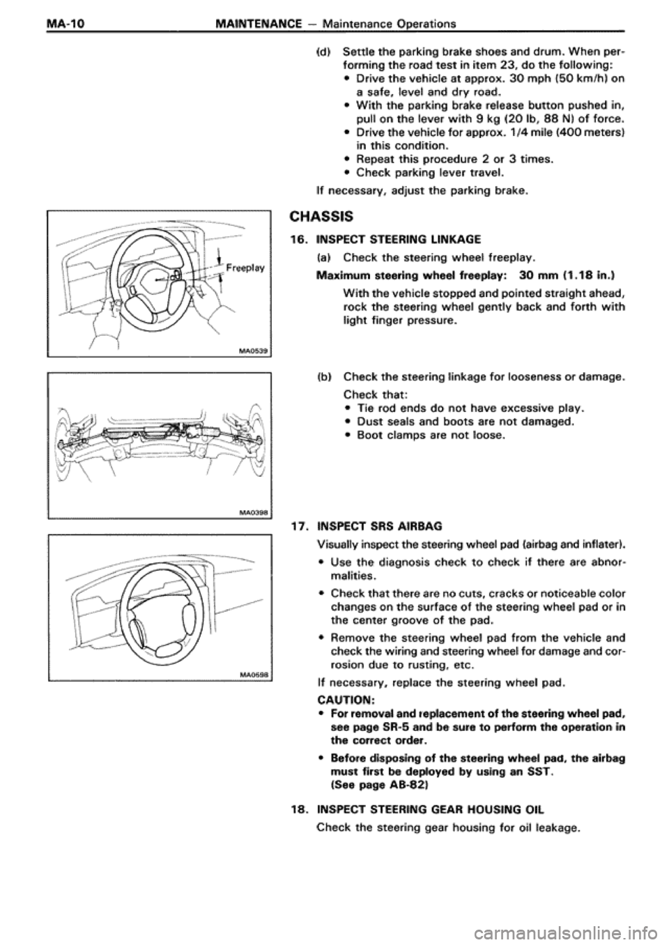 TOYOTA SUPRA 1990 3.G Owners Manual 