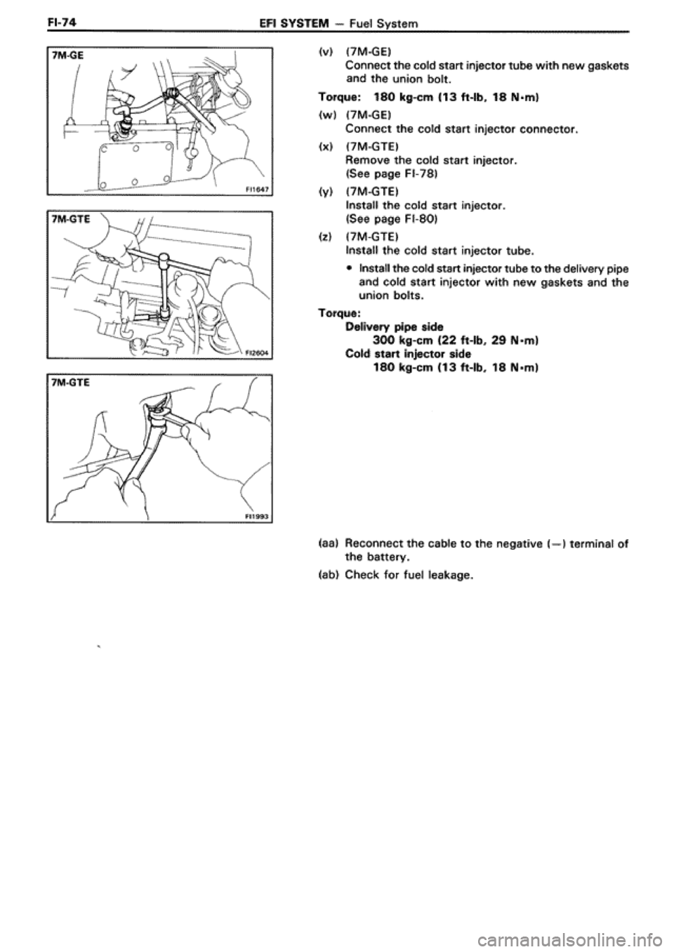 TOYOTA SUPRA 1990 3.G Workshop Manual TOYOTA SUPRA 1990 3.G Workshop Manual