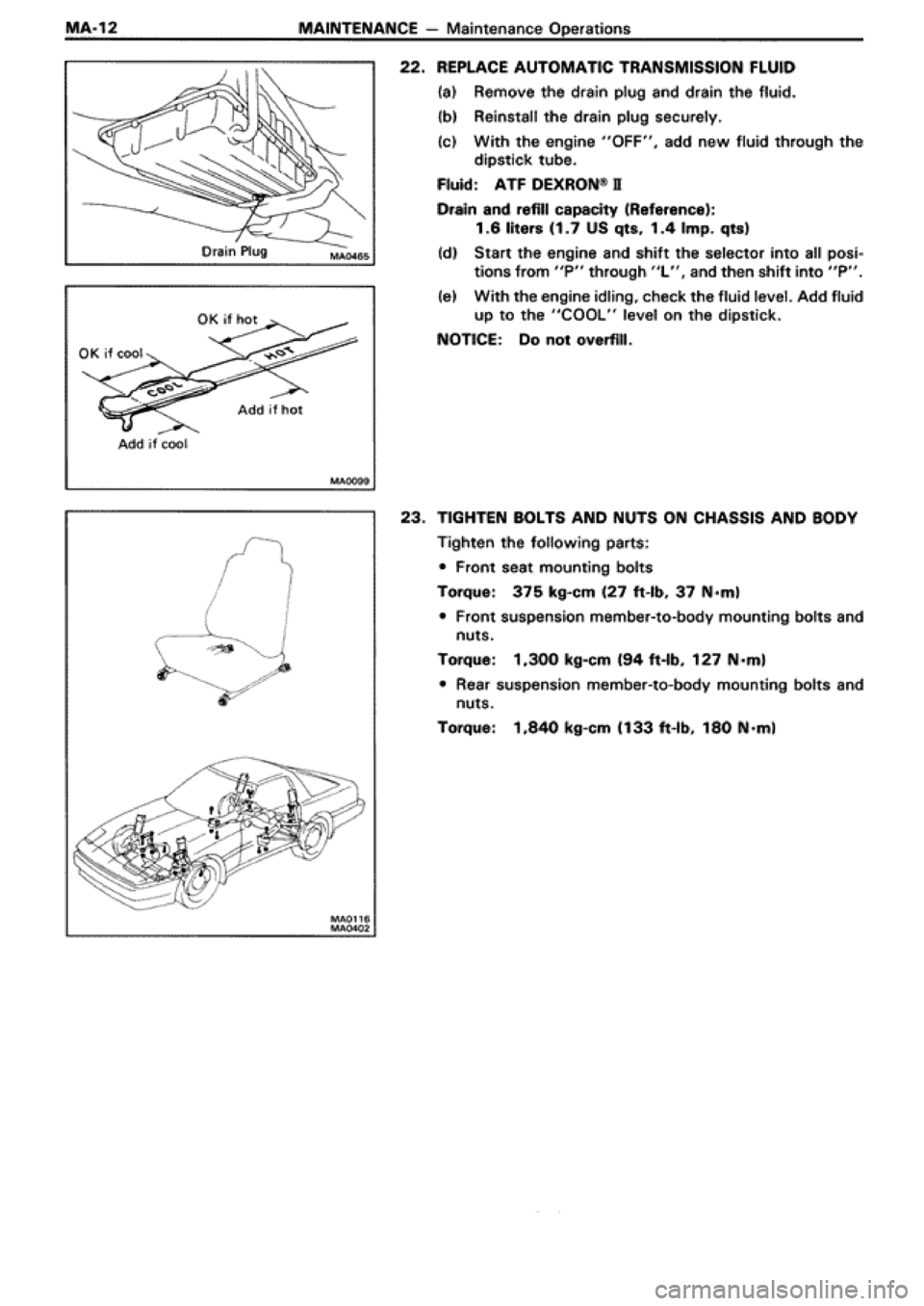 TOYOTA SUPRA 1990 3.G Owners Manual 