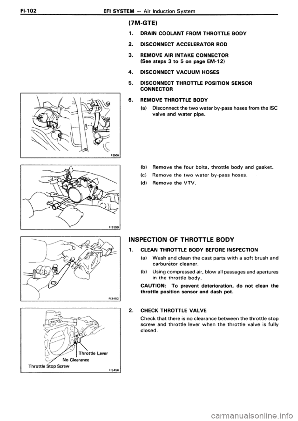 TOYOTA SUPRA 1990 3.G Workshop Manual TOYOTA SUPRA 1990 3.G Workshop Manual
