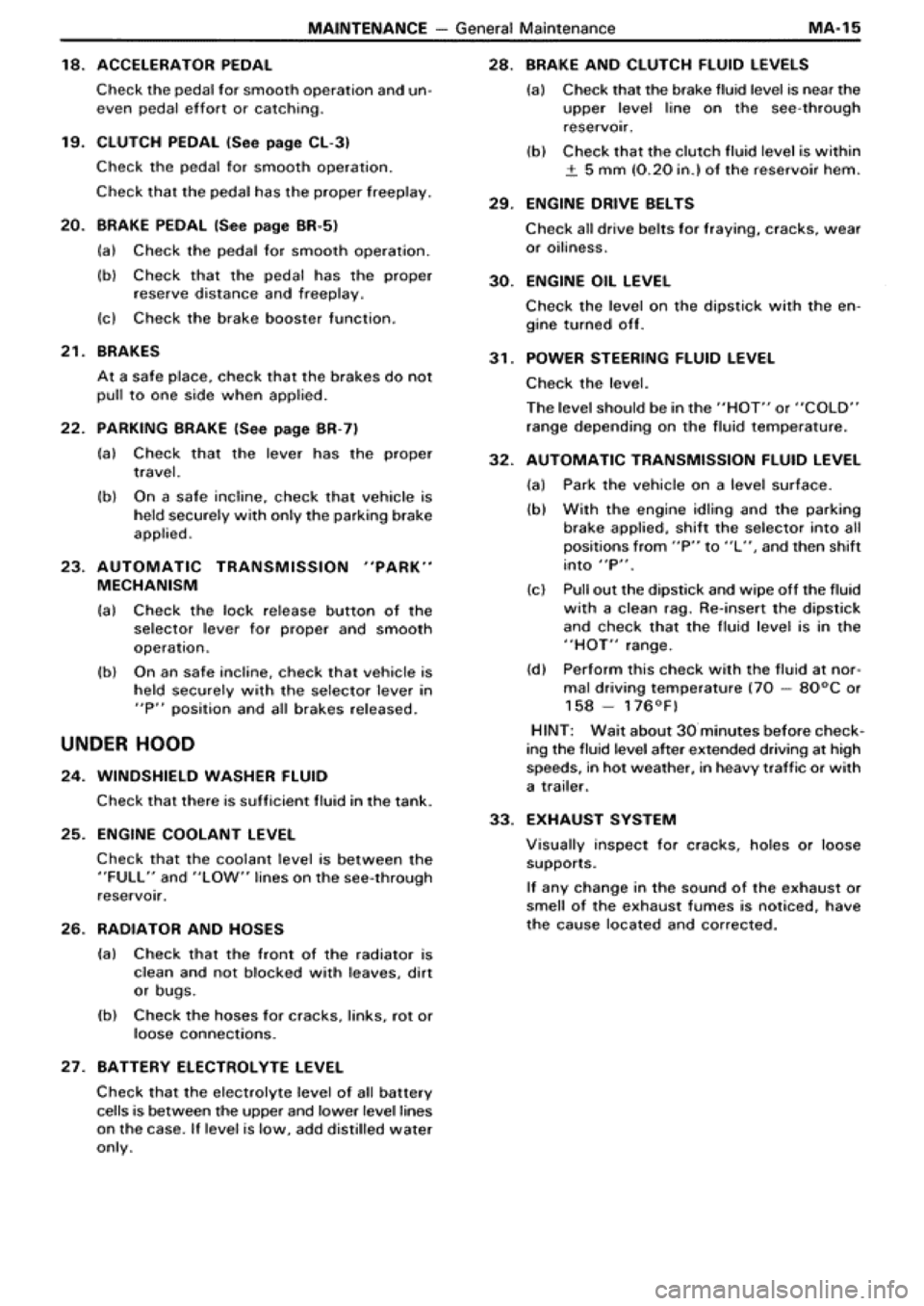 TOYOTA SUPRA 1990 3.G Owners Manual TOYOTA SUPRA 1990 3.G Owners Manual