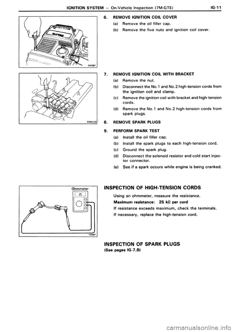 TOYOTA SUPRA 1990 3.G Workshop Manual TOYOTA SUPRA 1990 3.G Workshop Manual