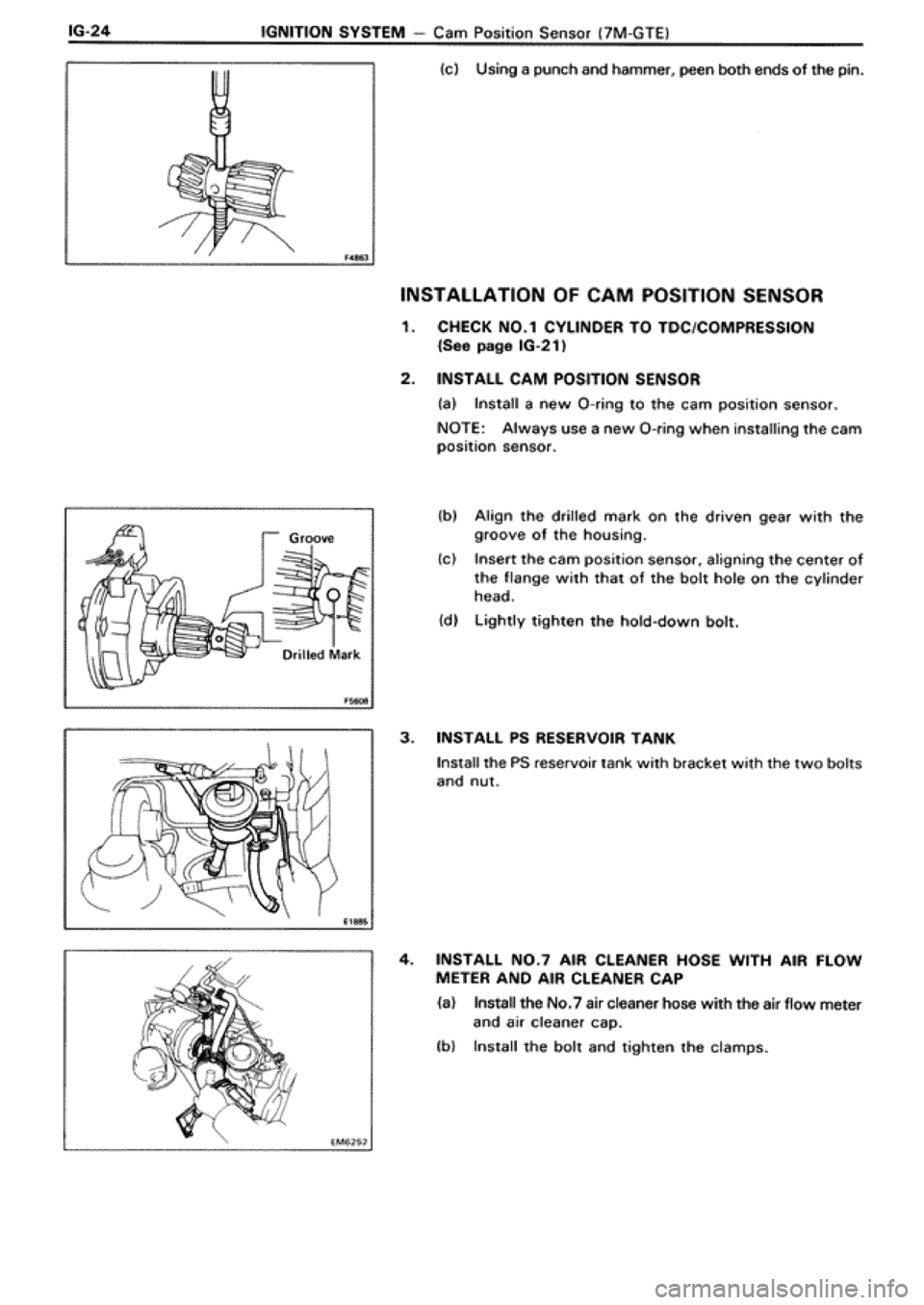 TOYOTA SUPRA 1990 3.G Workshop Manual TOYOTA SUPRA 1990 3.G Workshop Manual