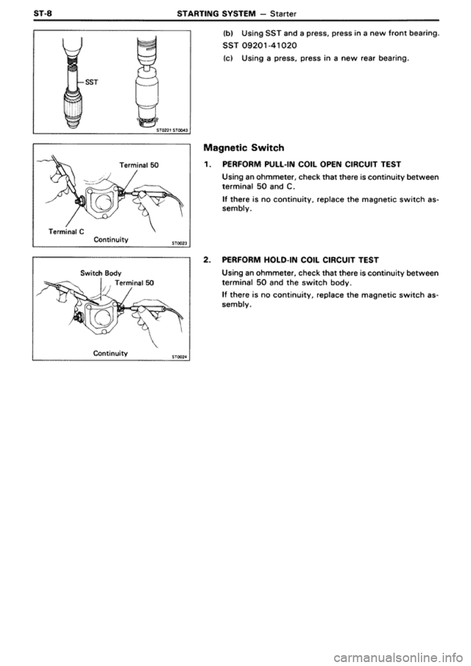 TOYOTA SUPRA 1990 3.G Workshop Manual TOYOTA SUPRA 1990 3.G Workshop Manual