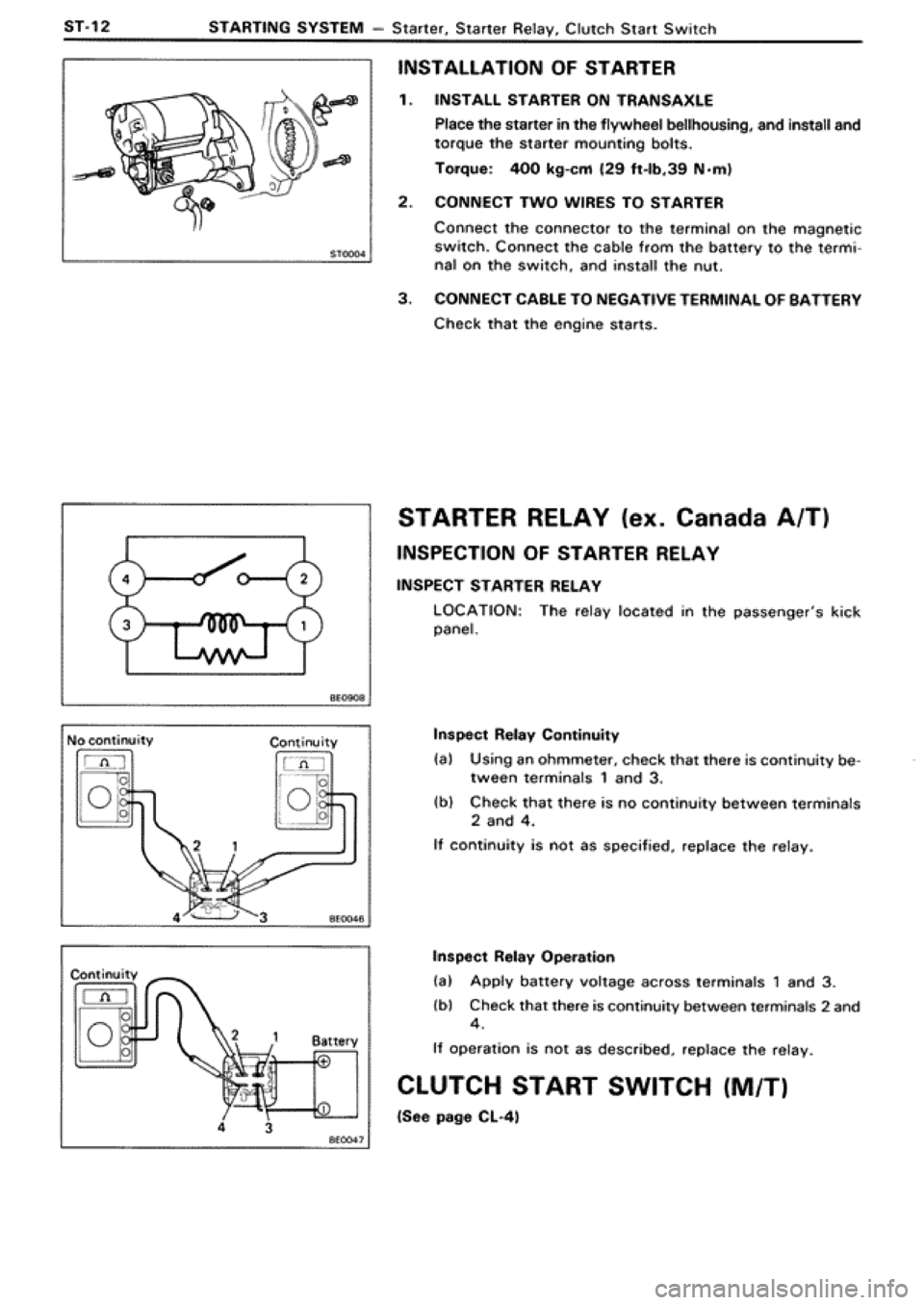 TOYOTA SUPRA 1990 3.G Workshop Manual TOYOTA SUPRA 1990 3.G Workshop Manual