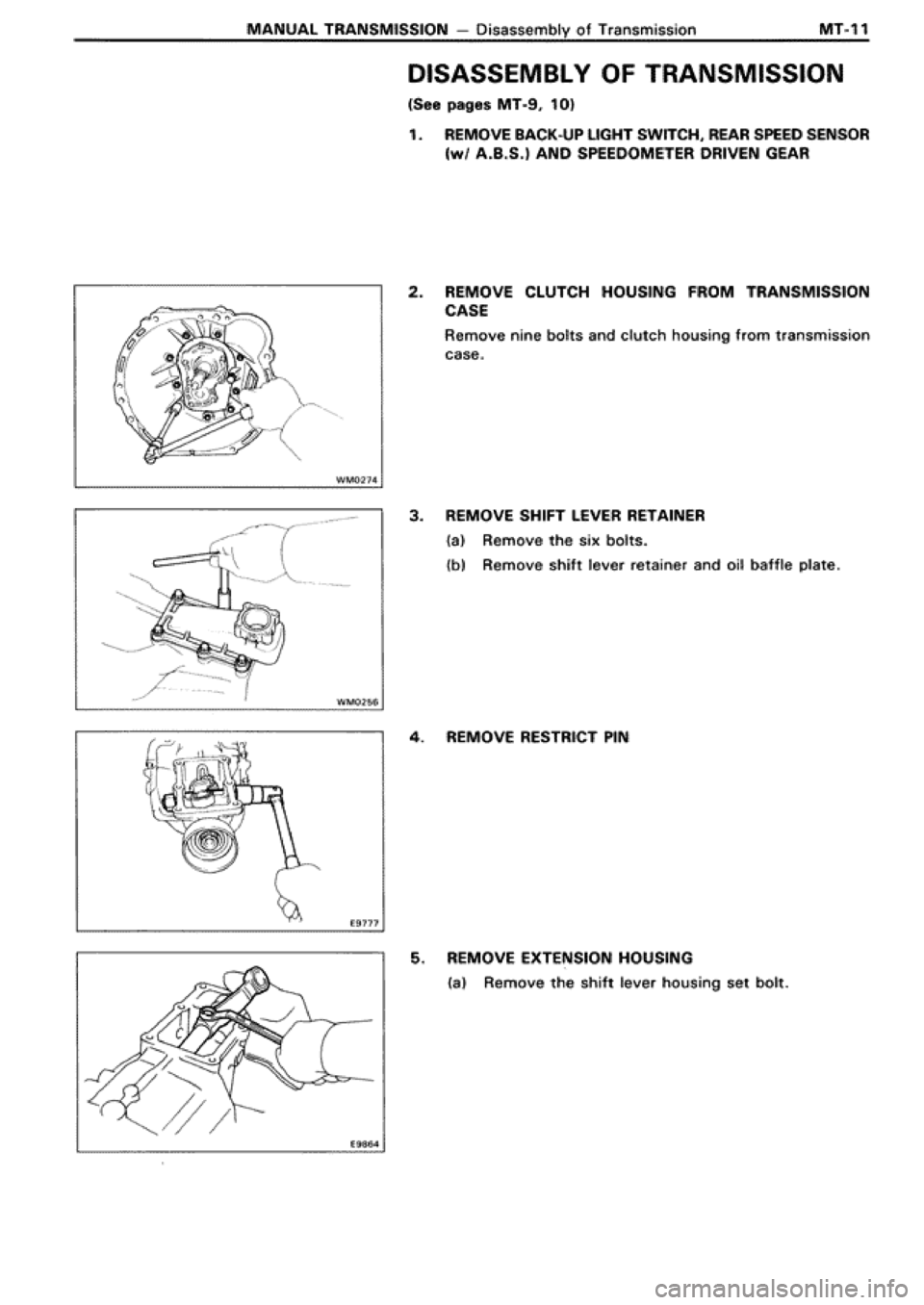 TOYOTA SUPRA 1990 3.G Workshop Manual TOYOTA SUPRA 1990 3.G Workshop Manual