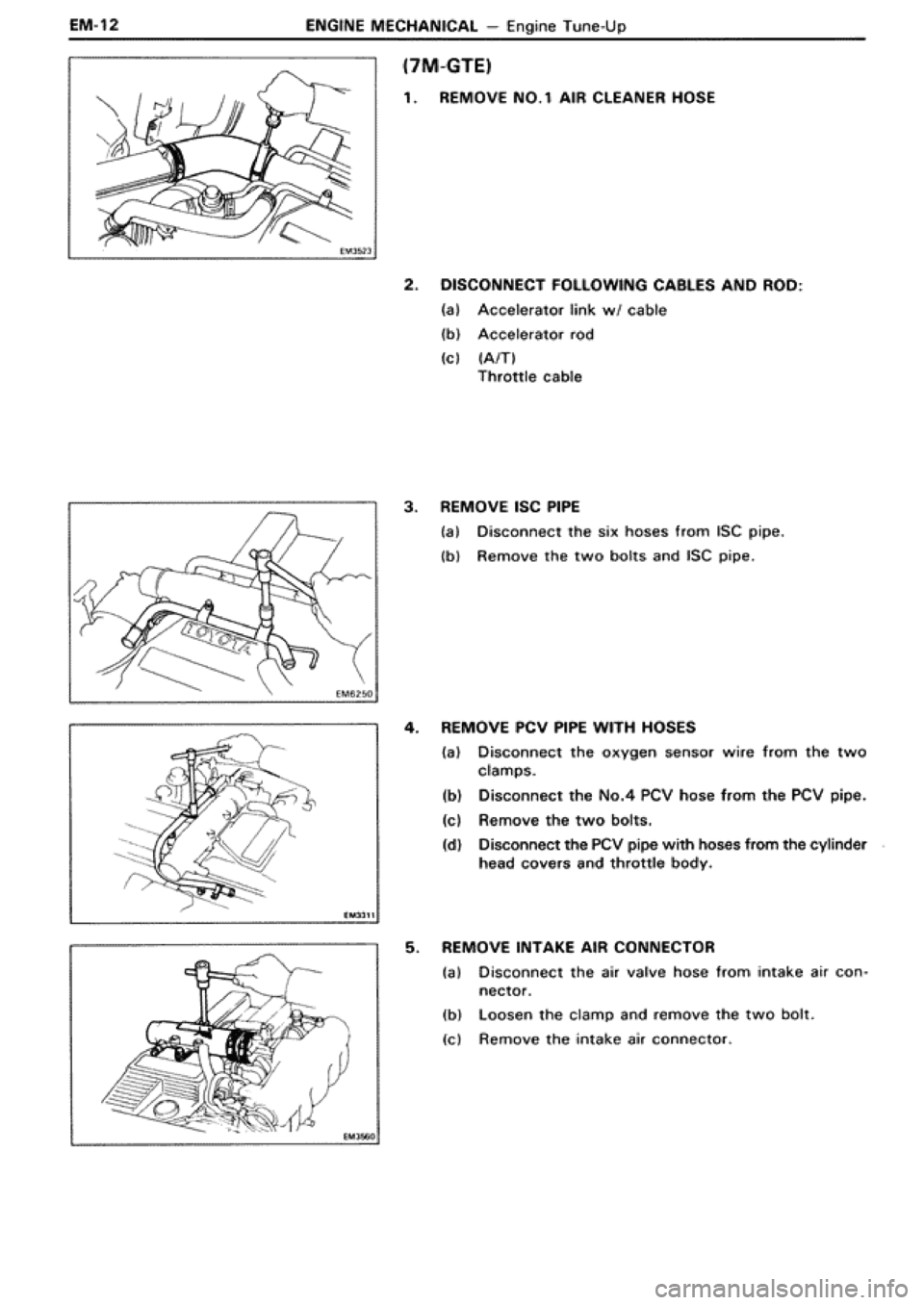 TOYOTA SUPRA 1990 3.G Service Manual TOYOTA SUPRA 1990 3.G Service Manual