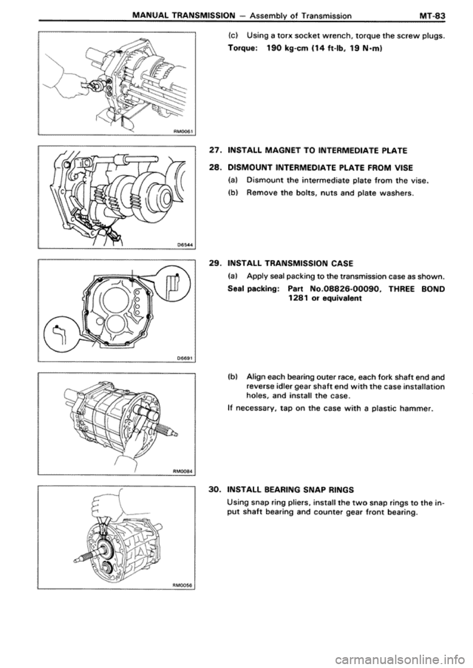 TOYOTA SUPRA 1990 3.G Workshop Manual TOYOTA SUPRA 1990 3.G Workshop Manual