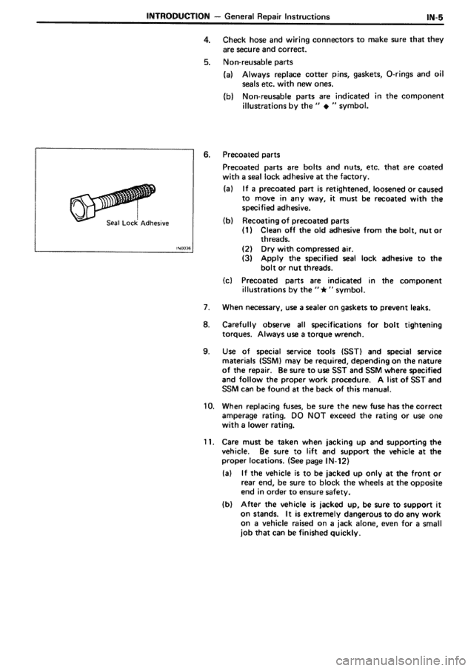 TOYOTA SUPRA 1990 3.G Workshop Manual 