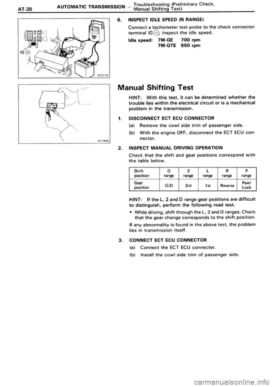 TOYOTA SUPRA 1990 3.G Workshop Manual TOYOTA SUPRA 1990 3.G Workshop Manual