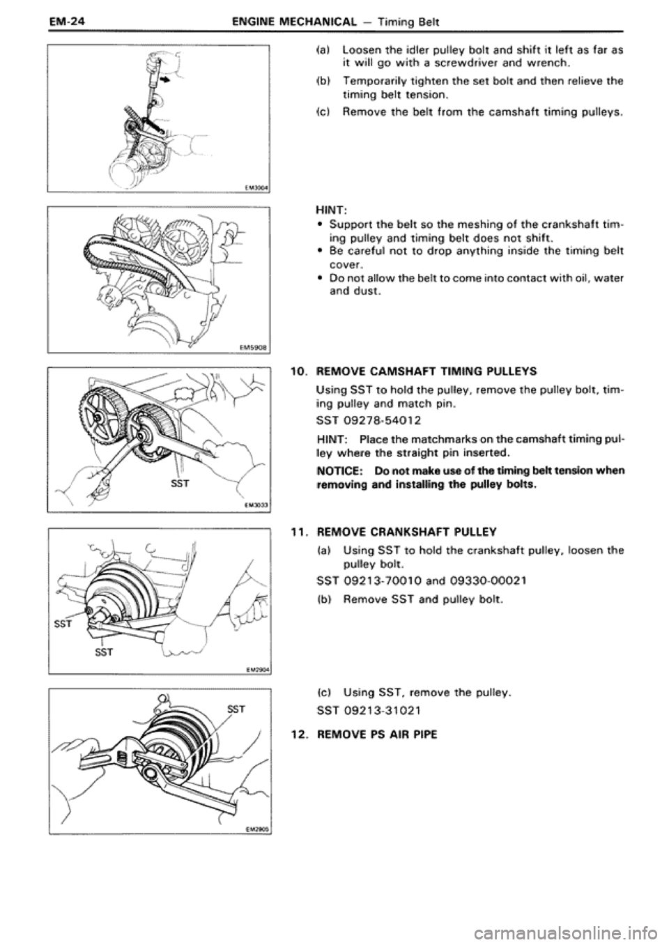 TOYOTA SUPRA 1990 3.G Repair Manual 