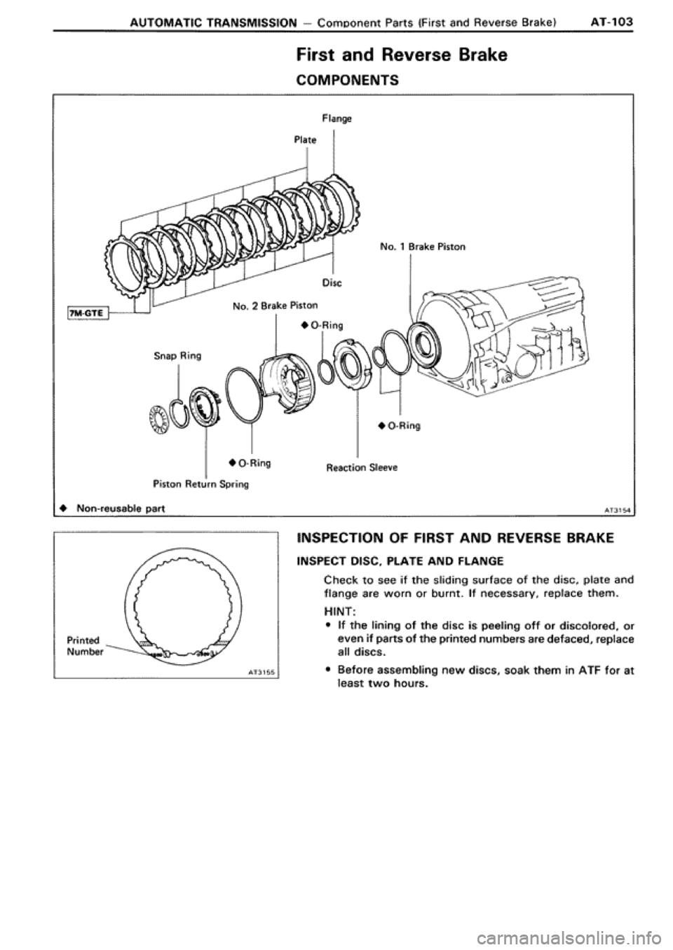 TOYOTA SUPRA 1990 3.G Workshop Manual 