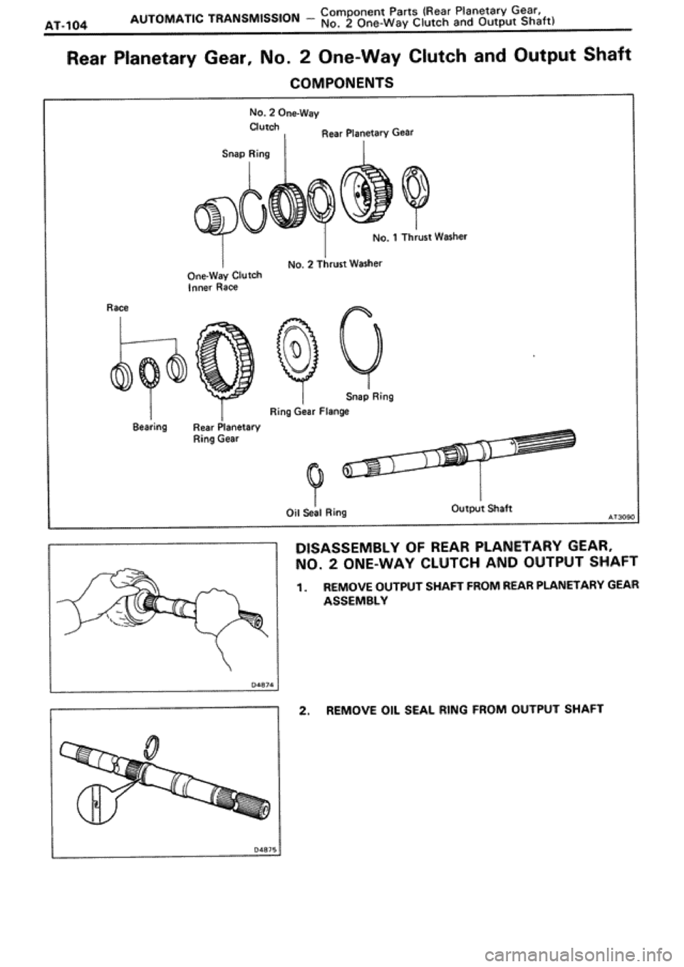 TOYOTA SUPRA 1990 3.G Workshop Manual 