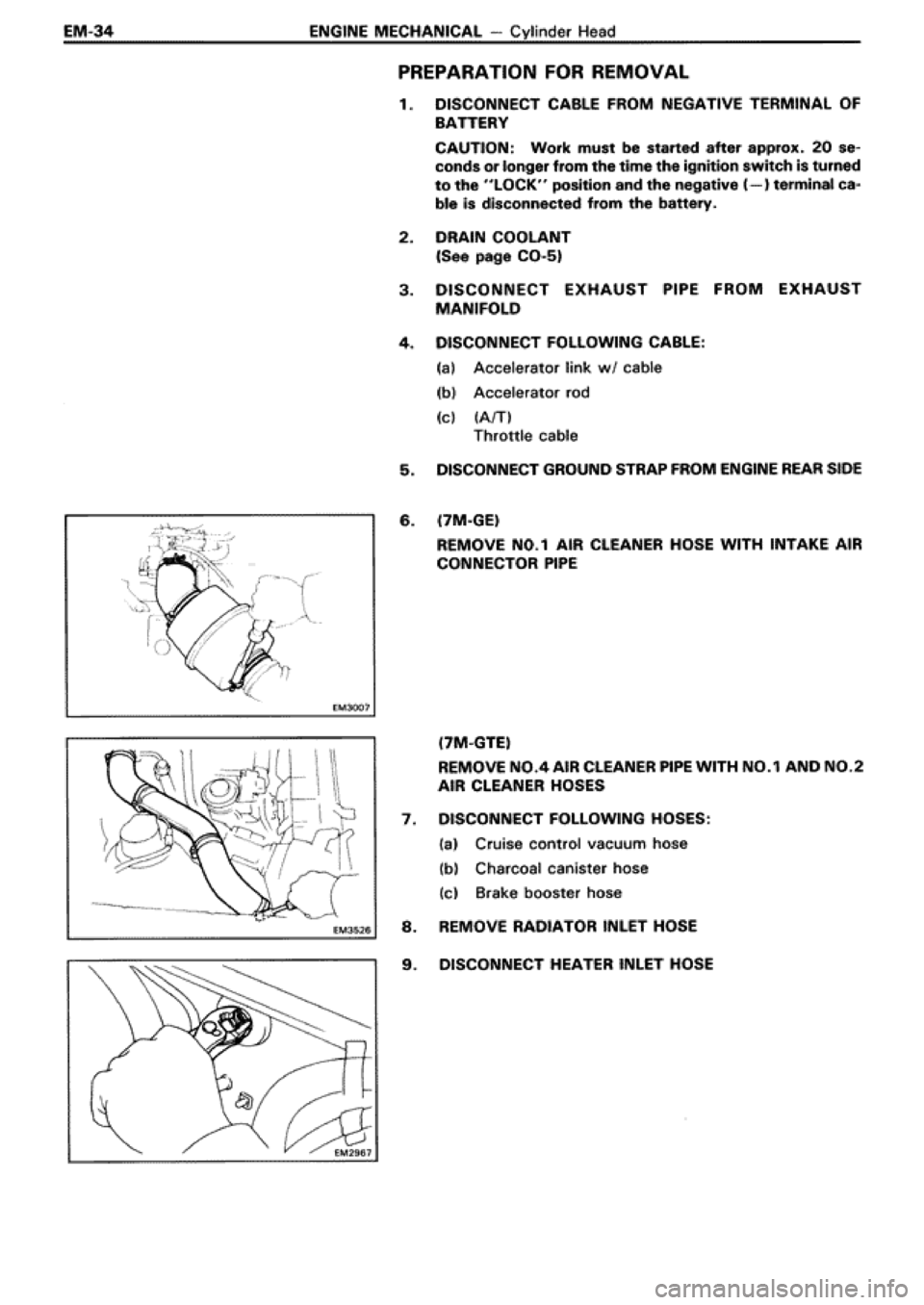TOYOTA SUPRA 1990 3.G Repair Manual TOYOTA SUPRA 1990 3.G Repair Manual