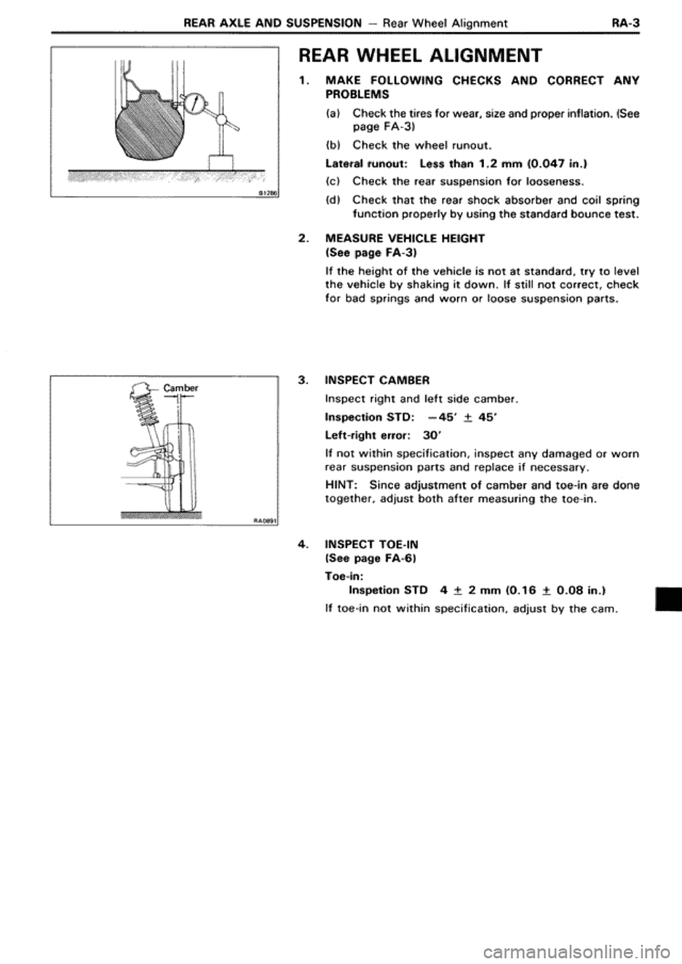 TOYOTA SUPRA 1990 3.G Workshop Manual TOYOTA SUPRA 1990 3.G Workshop Manual