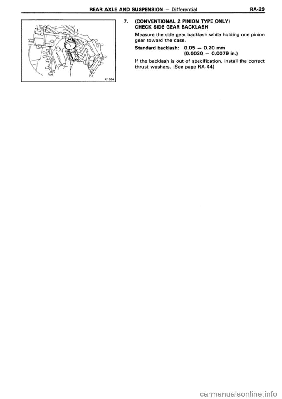 TOYOTA SUPRA 1990 3.G Workshop Manual TOYOTA SUPRA 1990 3.G Workshop Manual