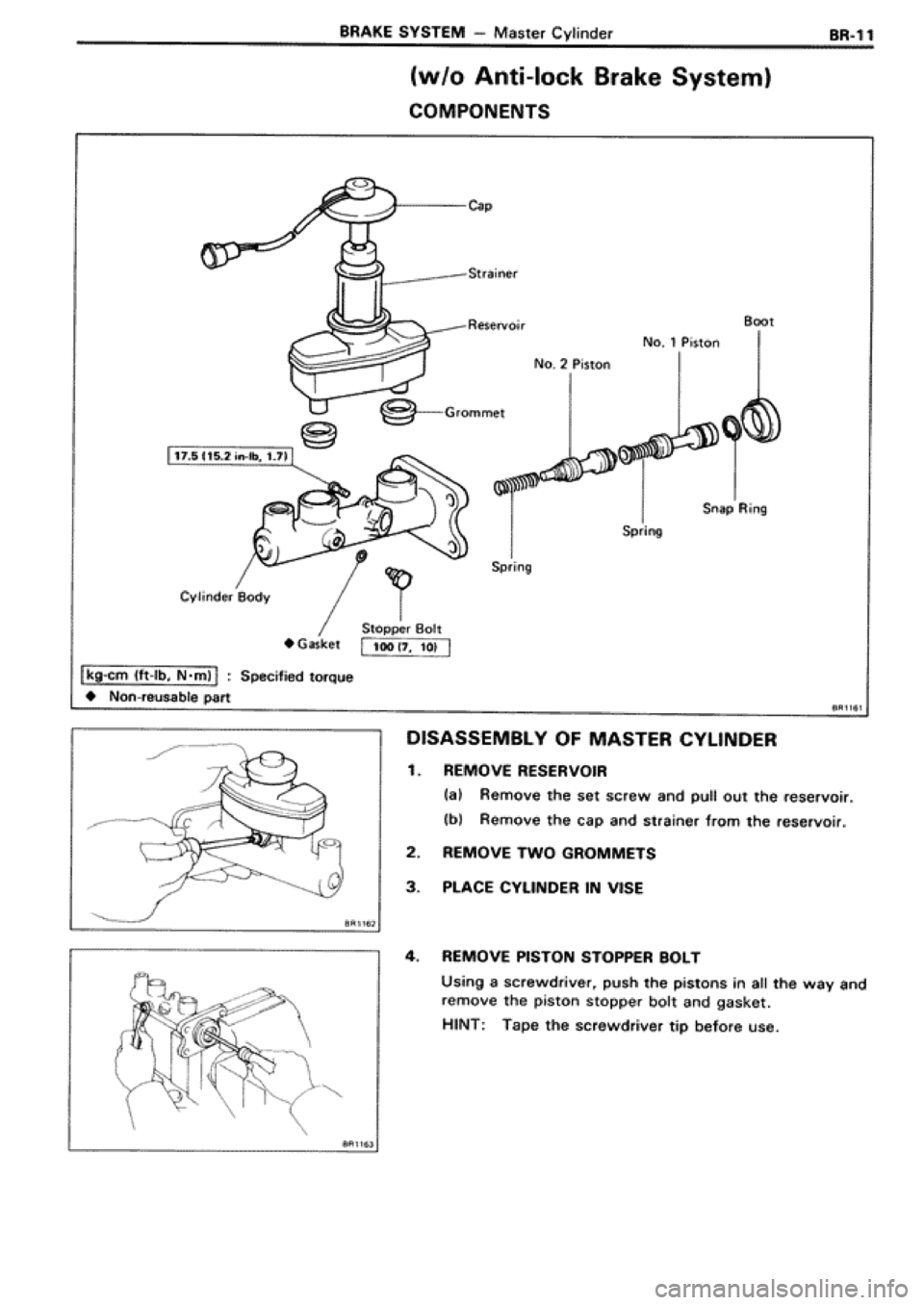 TOYOTA SUPRA 1990 3.G Workshop Manual TOYOTA SUPRA 1990 3.G Workshop Manual