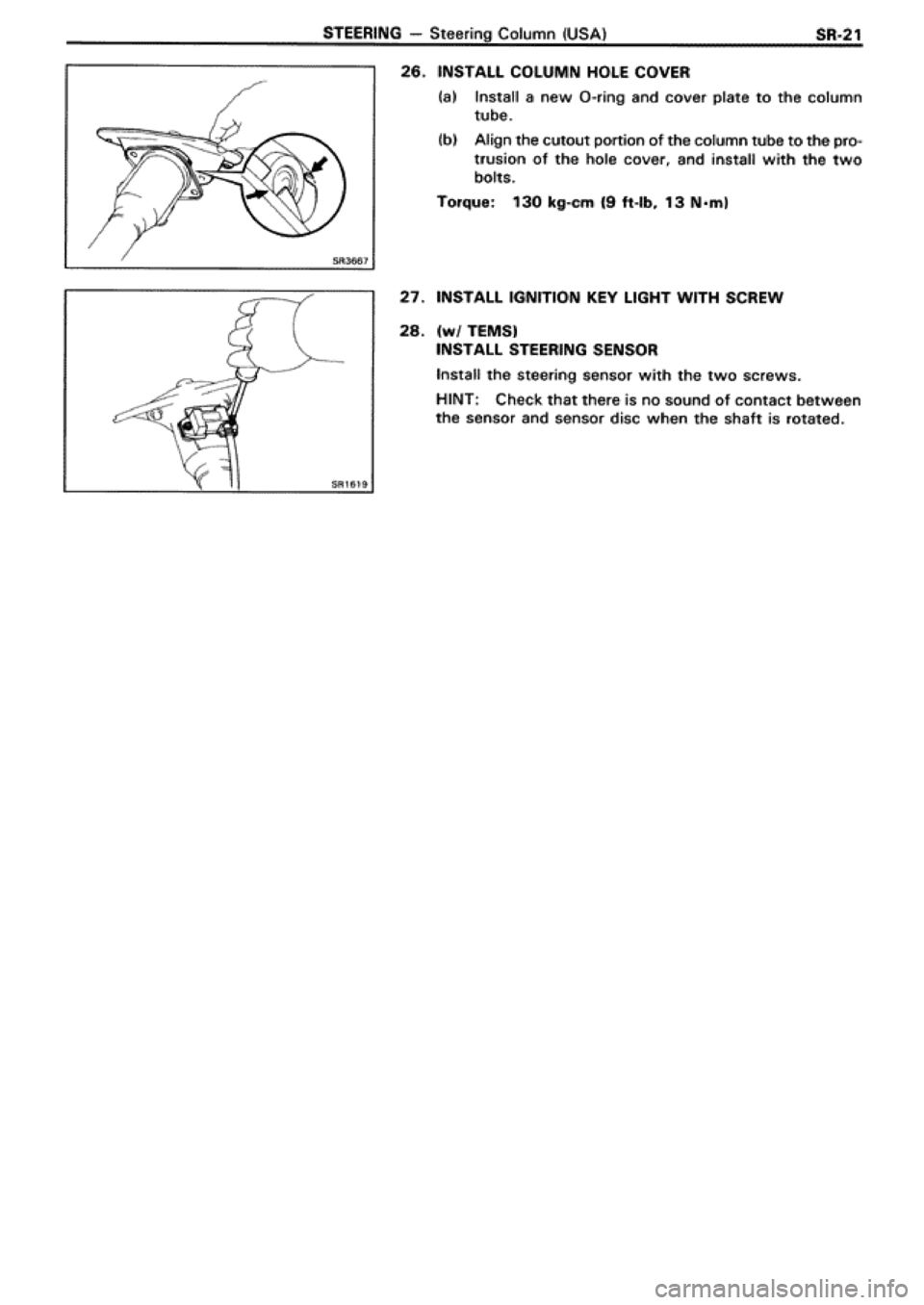 TOYOTA SUPRA 1990 3.G Workshop Manual TOYOTA SUPRA 1990 3.G Workshop Manual