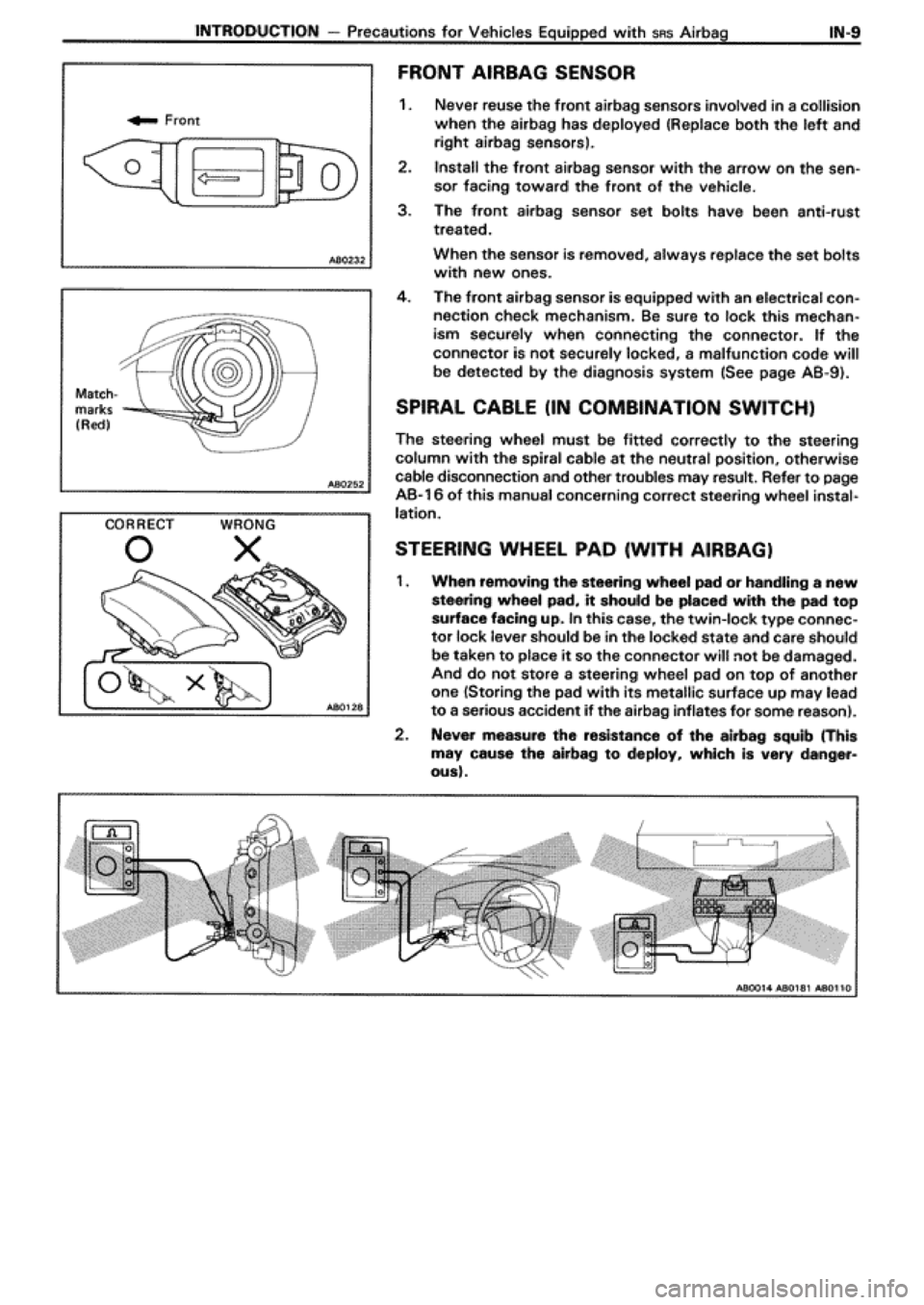 TOYOTA SUPRA 1990 3.G Workshop Manual 