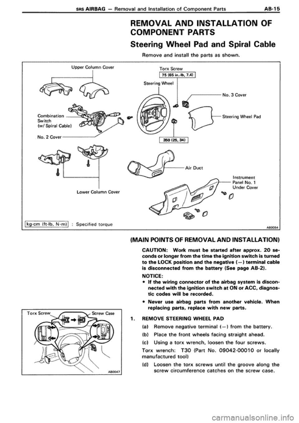 TOYOTA SUPRA 1990 3.G Workshop Manual TOYOTA SUPRA 1990 3.G Workshop Manual