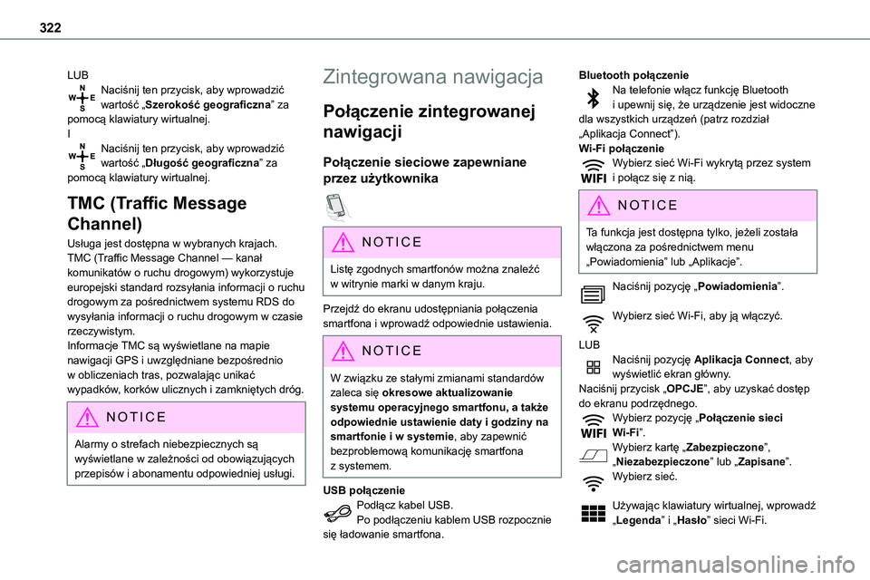 TOYOTA PROACE VERSO 2023 Instrukcja obsługi (in Polish) 322
LUBNaciśnij ten przycisk, aby wprowadzić wartość „Szerokość geograficzna” za pomocą klawiatury wirtualnej.INaciśnij ten przycisk, aby wprowadzić wartość „Długość geograficzna TOYOTA PROACE VERSO 2023 Instrukcja obsługi (in Polish) 322
LUBNaciśnij ten przycisk, aby wprowadzić wartość „Szerokość geograficzna” za pomocą klawiatury wirtualnej.INaciśnij ten przycisk, aby wprowadzić wartość „Długość geograficzna