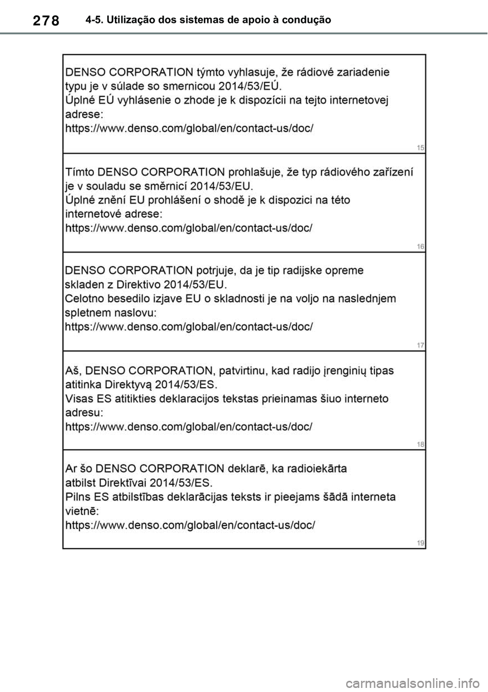 TOYOTA RAV4 2022  Manual de utilização (in Portuguese) 2784-5. Utilização dos sistemas de apoio à condução 
