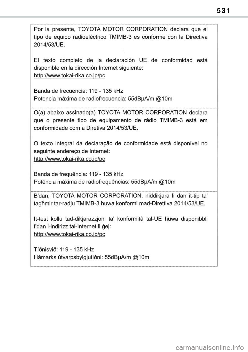 TOYOTA RAV4 2022 Manual de utilização (in Portuguese) 531 TOYOTA RAV4 2022 Manual de utilização (in Portuguese) 531