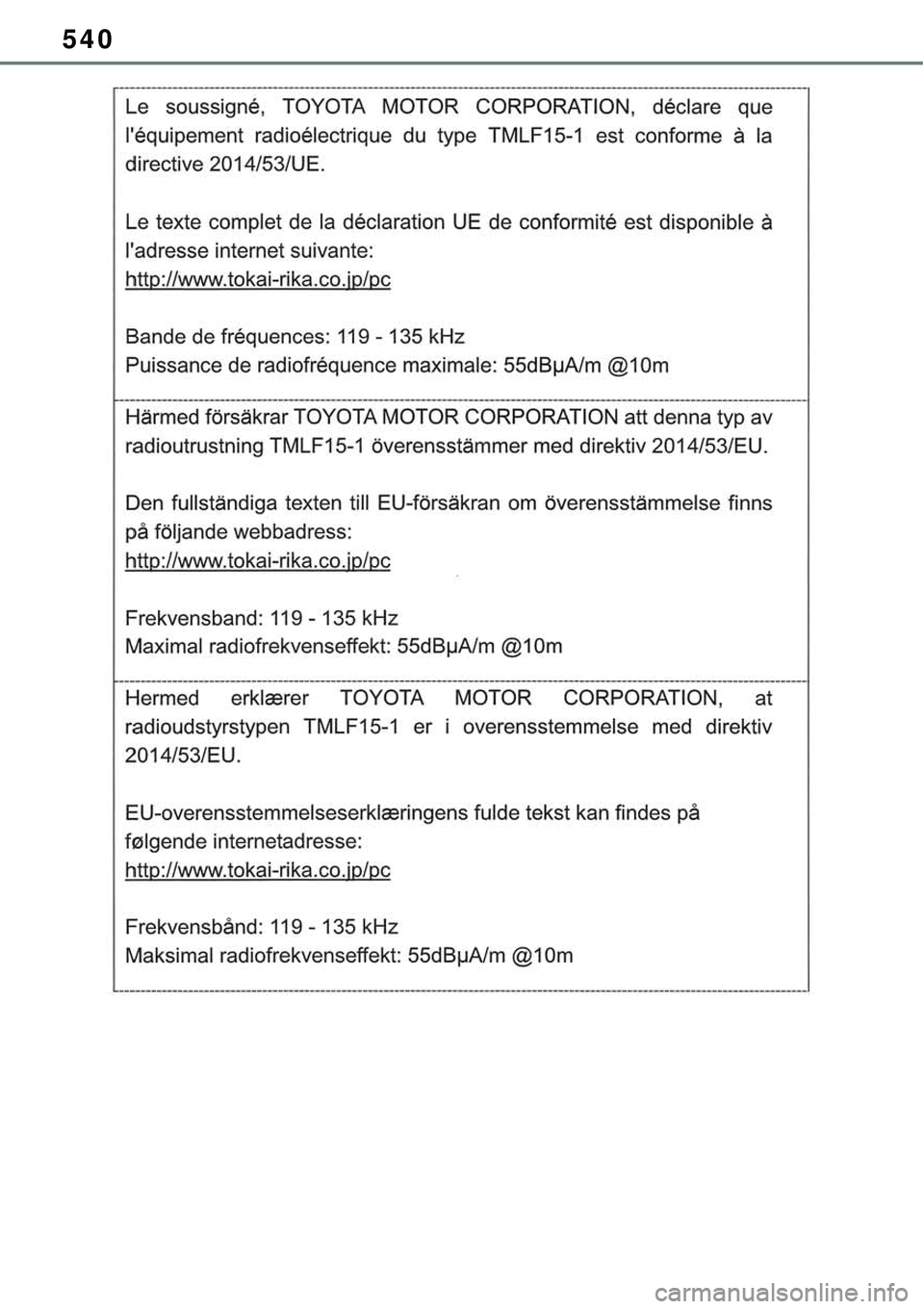 TOYOTA RAV4 2022  Manual de utilização (in Portuguese) 540 