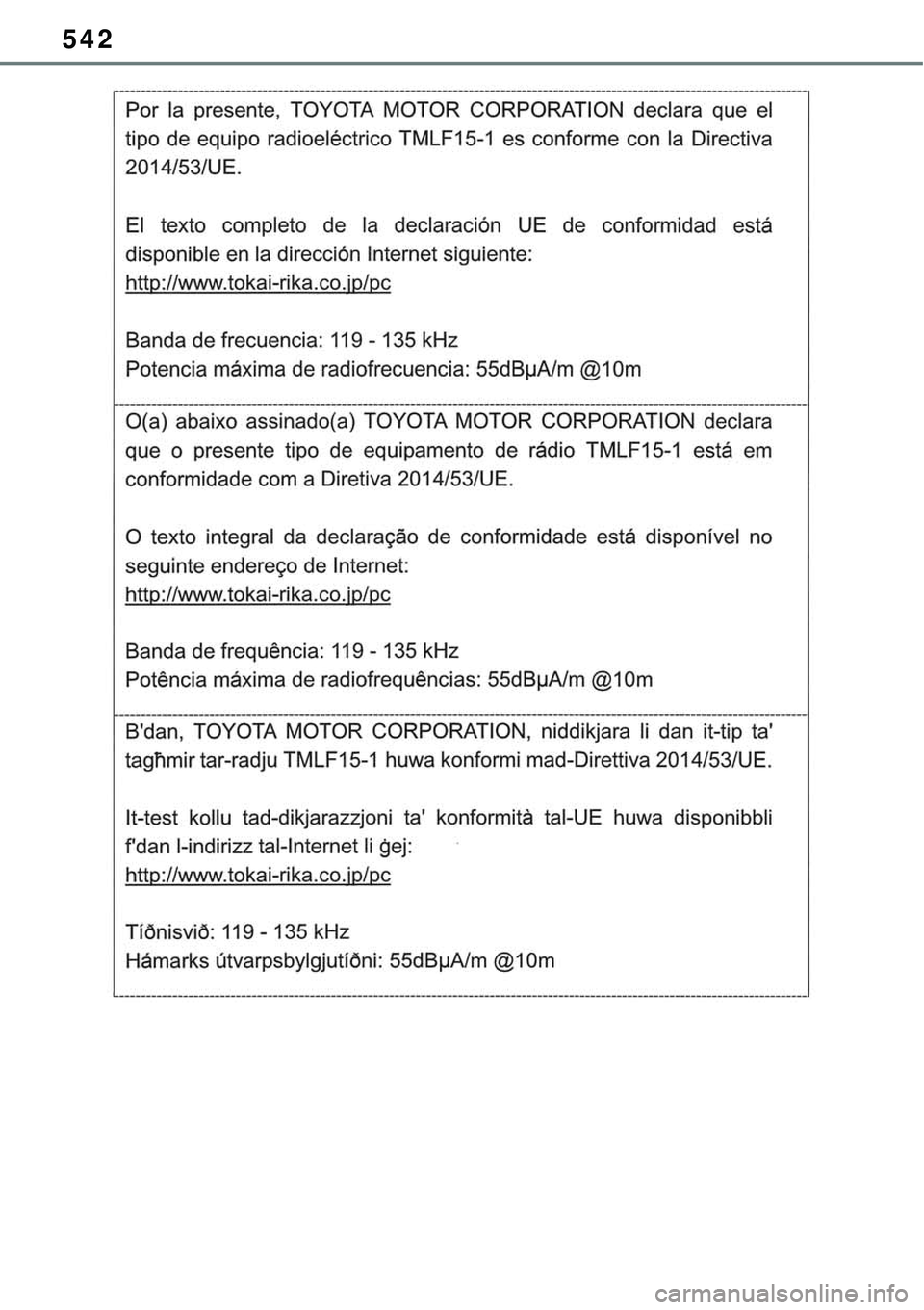 TOYOTA RAV4 2022  Manual de utilização (in Portuguese) 542 