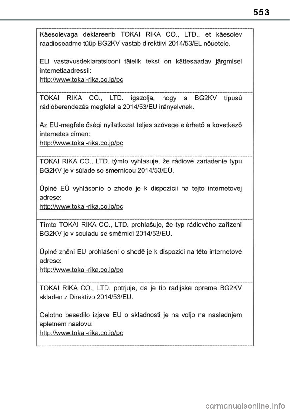 TOYOTA RAV4 2022  Manual de utilização (in Portuguese) 553 