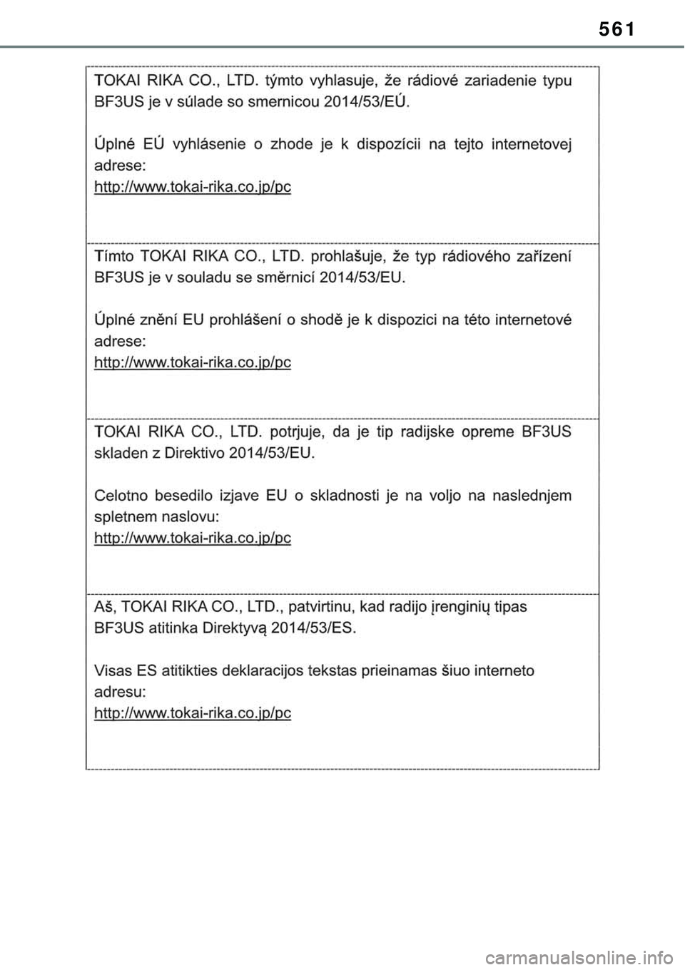 TOYOTA RAV4 2022  Manual de utilização (in Portuguese) 561 