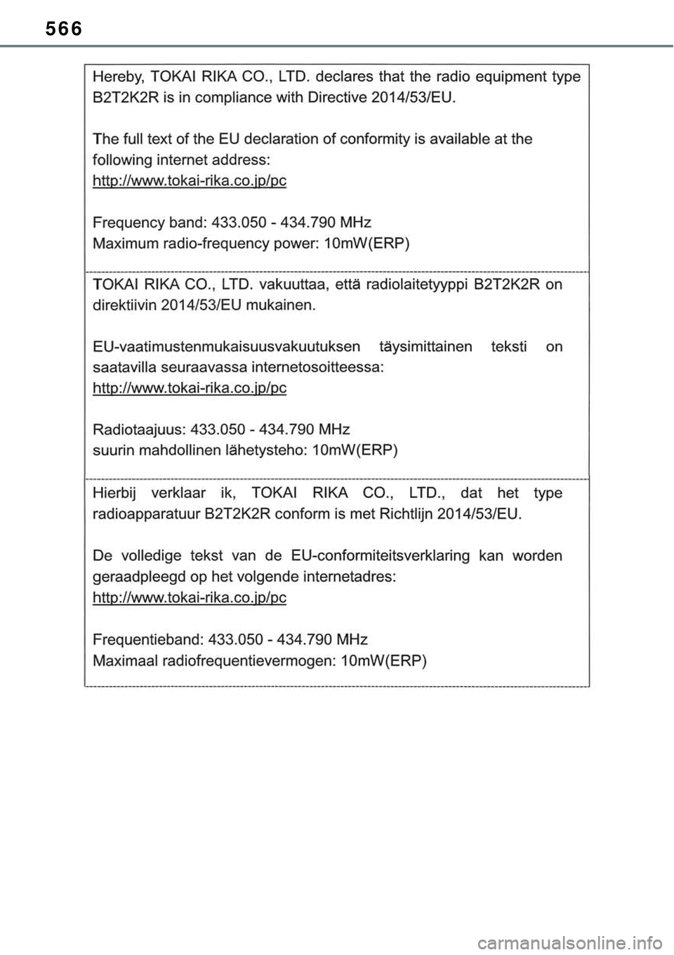 TOYOTA RAV4 2022  Manual de utilização (in Portuguese) 566 
