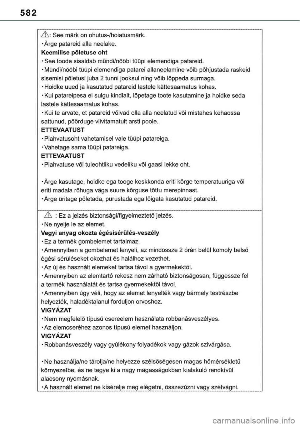 TOYOTA RAV4 2022  Manual de utilização (in Portuguese) 582 