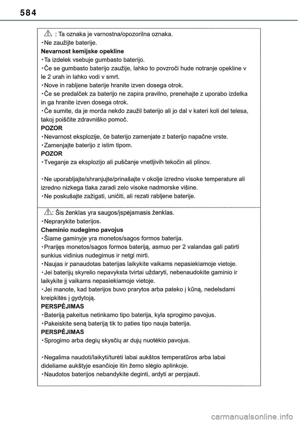 TOYOTA RAV4 2022  Manual de utilização (in Portuguese) 584 