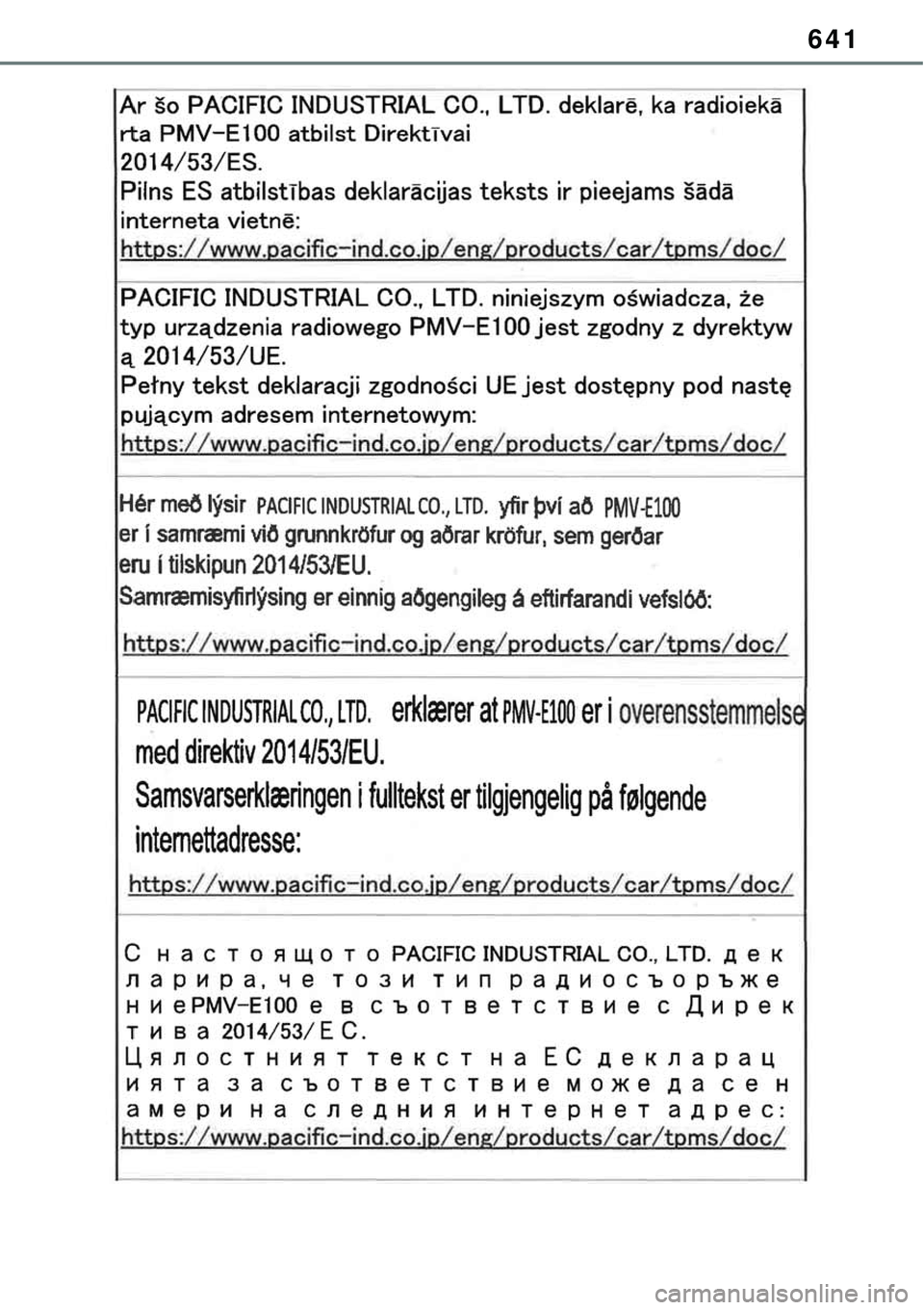 TOYOTA RAV4 2022  Manual de utilização (in Portuguese) 641 