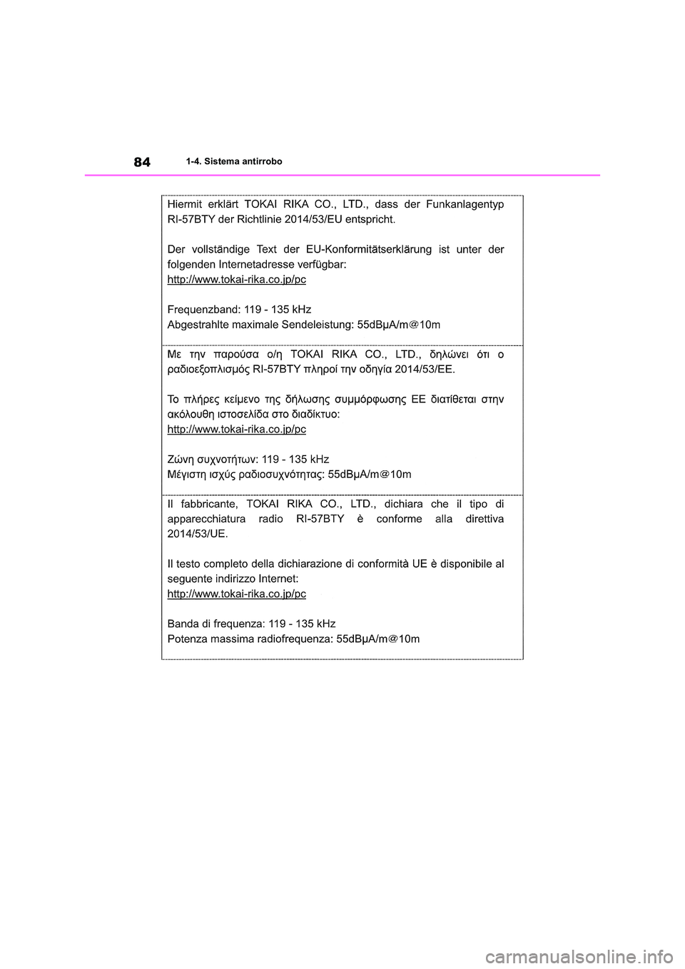 TOYOTA RAV4 2021 Manual del propietario (in Spanish) 841-4. Sistema antirrobo TOYOTA RAV4 2021 Manual del propietario (in Spanish) 841-4. Sistema antirrobo