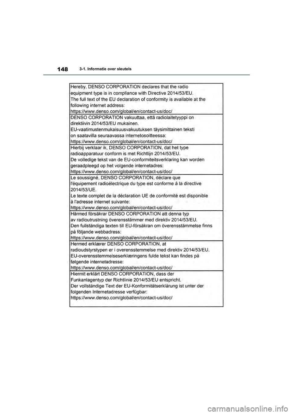 TOYOTA RAV4 2020 Instructieboekje (in Dutch) 1483-1. Informatie over sleutels
pM_RAV4_OM_OM42C76E_(EE).book Page 148 Monday, October 7, 2019 3:26 PM TOYOTA RAV4 2020 Instructieboekje (in Dutch) 1483-1. Informatie over sleutels
pM_RAV4_OM_OM42C76E_(EE).book Page 148 Monday, October 7, 2019 3:26 PM