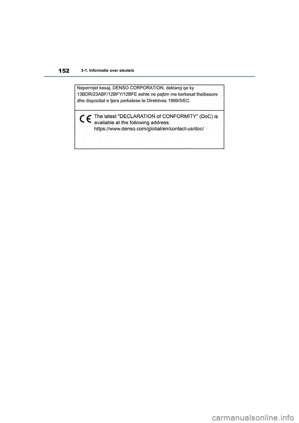 TOYOTA RAV4 2020  Instructieboekje (in Dutch) 1523-1. Informatie over sleutels
pM_RAV4_OM_OM42C76E_(EE).book  Page 152  Monday, October 7, 2019  3:26 PM 