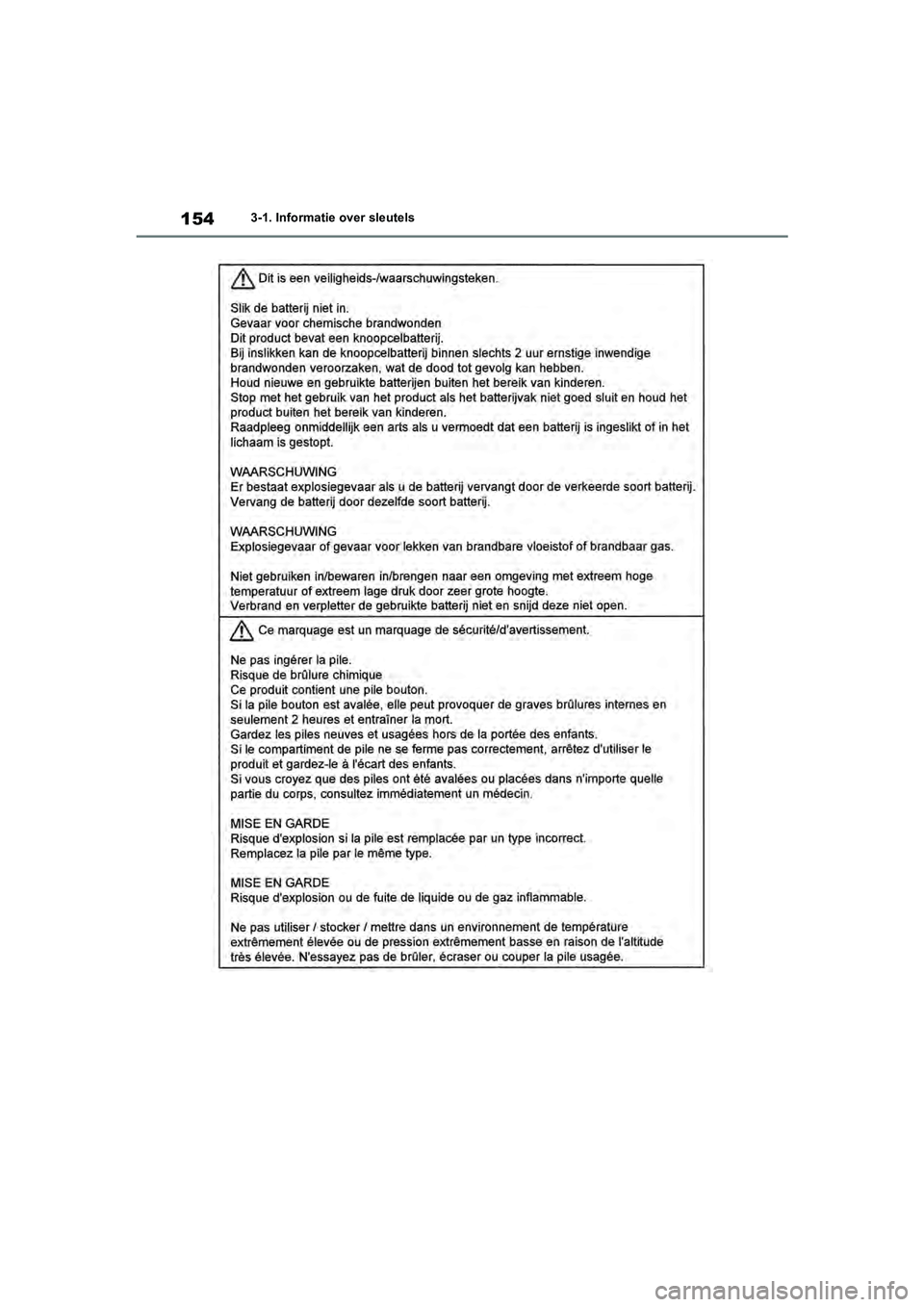 TOYOTA RAV4 2020  Instructieboekje (in Dutch) 1543-1. Informatie over sleutels
pM_RAV4_OM_OM42C76E_(EE).book  Page 154  Monday, October 7, 2019  3:26 PM 