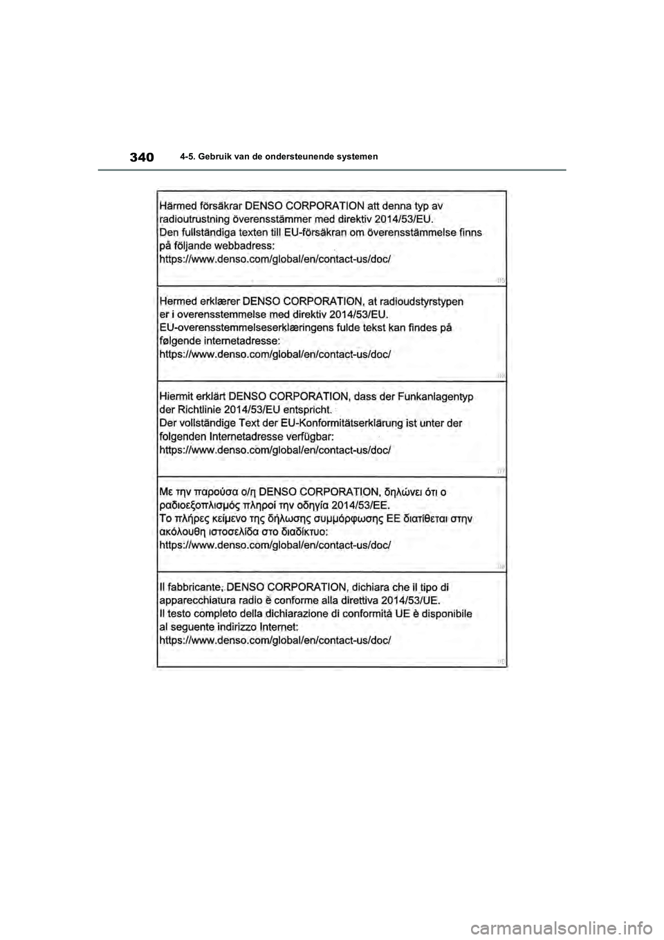 TOYOTA RAV4 2020 Instructieboekje (in Dutch) 3404-5. Gebruik van de ondersteunende systemen
pM_RAV4_OM_OM42C76E_(EE).book Page 340 Monday, October 7, 2019 3:26 PM TOYOTA RAV4 2020 Instructieboekje (in Dutch) 3404-5. Gebruik van de ondersteunende systemen
pM_RAV4_OM_OM42C76E_(EE).book Page 340 Monday, October 7, 2019 3:26 PM