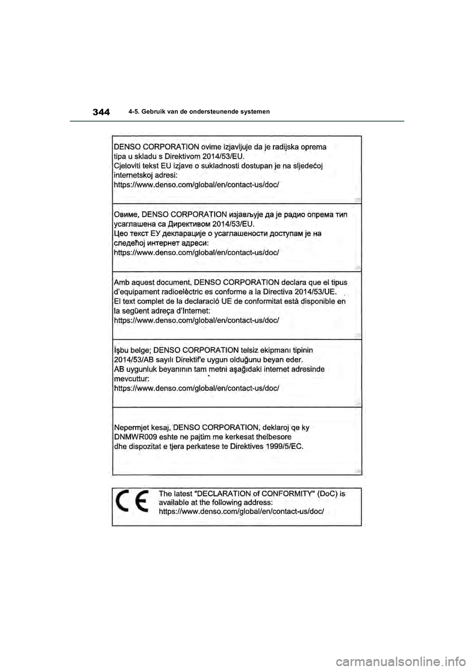 TOYOTA RAV4 2020 Instructieboekje (in Dutch) 3444-5. Gebruik van de ondersteunende systemen
pM_RAV4_OM_OM42C76E_(EE).book Page 344 Monday, October 7, 2019 3:26 PM TOYOTA RAV4 2020 Instructieboekje (in Dutch) 3444-5. Gebruik van de ondersteunende systemen
pM_RAV4_OM_OM42C76E_(EE).book Page 344 Monday, October 7, 2019 3:26 PM