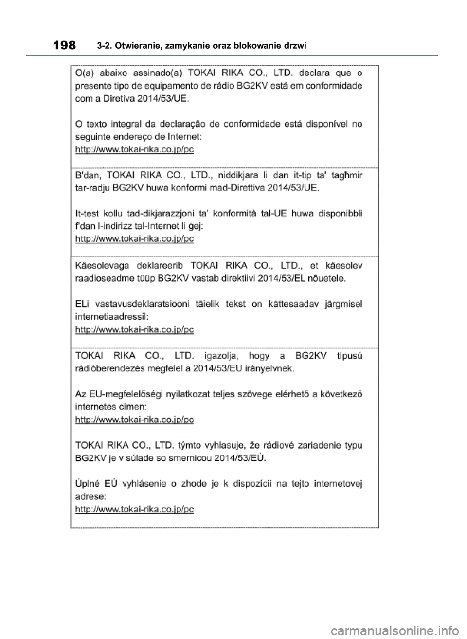 TOYOTA RAV4 2020 Instrukcja obsługi (in Polish) 1983-2. Otwieranie, zamykanie oraz blokowanie drzwi
43 RAV4 OM42D20E 17/9/20 13:45 Page 198 TOYOTA RAV4 2020 Instrukcja obsługi (in Polish) 1983-2. Otwieranie, zamykanie oraz blokowanie drzwi
43 RAV4 OM42D20E 17/9/20 13:45 Page 198