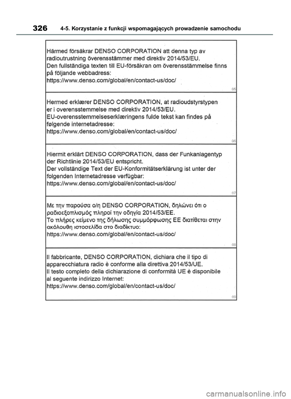 TOYOTA RAV4 2020  Instrukcja obsługi (in Polish) 3264-5. Korzystanie z funkcji wspomagajàcych prowadzenie samochodu
43 RAV4 OM42D20E  17/9/20  13:46  Page 326 