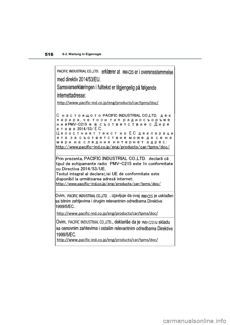 TOYOTA RAV4 2019  Betriebsanleitungen (in German) 5166-3. Wartung in Eigenregie 
