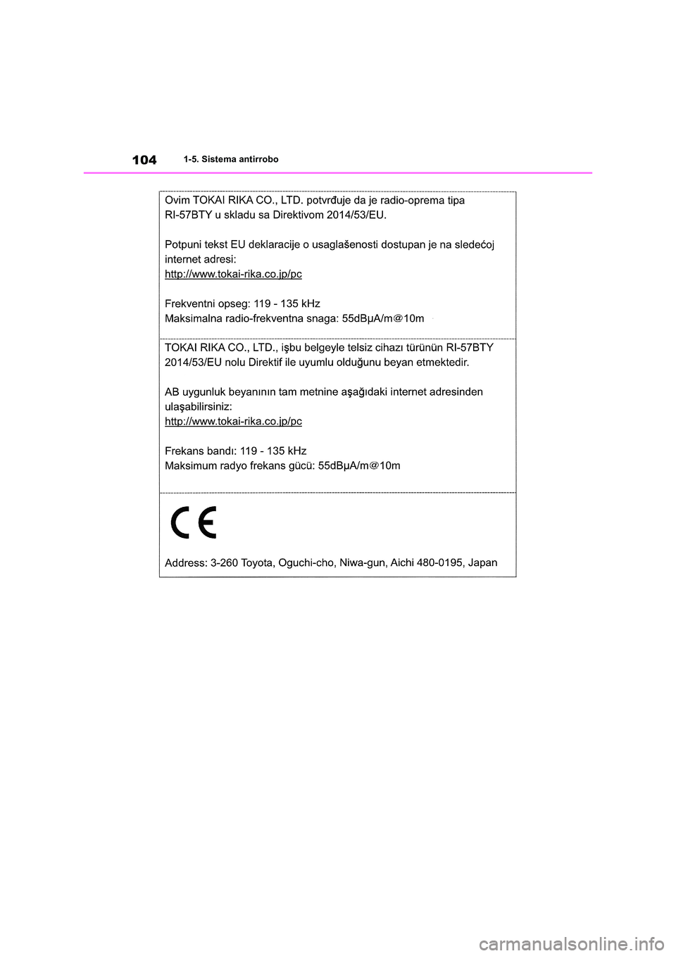 TOYOTA RAV4 2019 Manual del propietario (in Spanish) 1041-5. Sistema antirrobo TOYOTA RAV4 2019 Manual del propietario (in Spanish) 1041-5. Sistema antirrobo