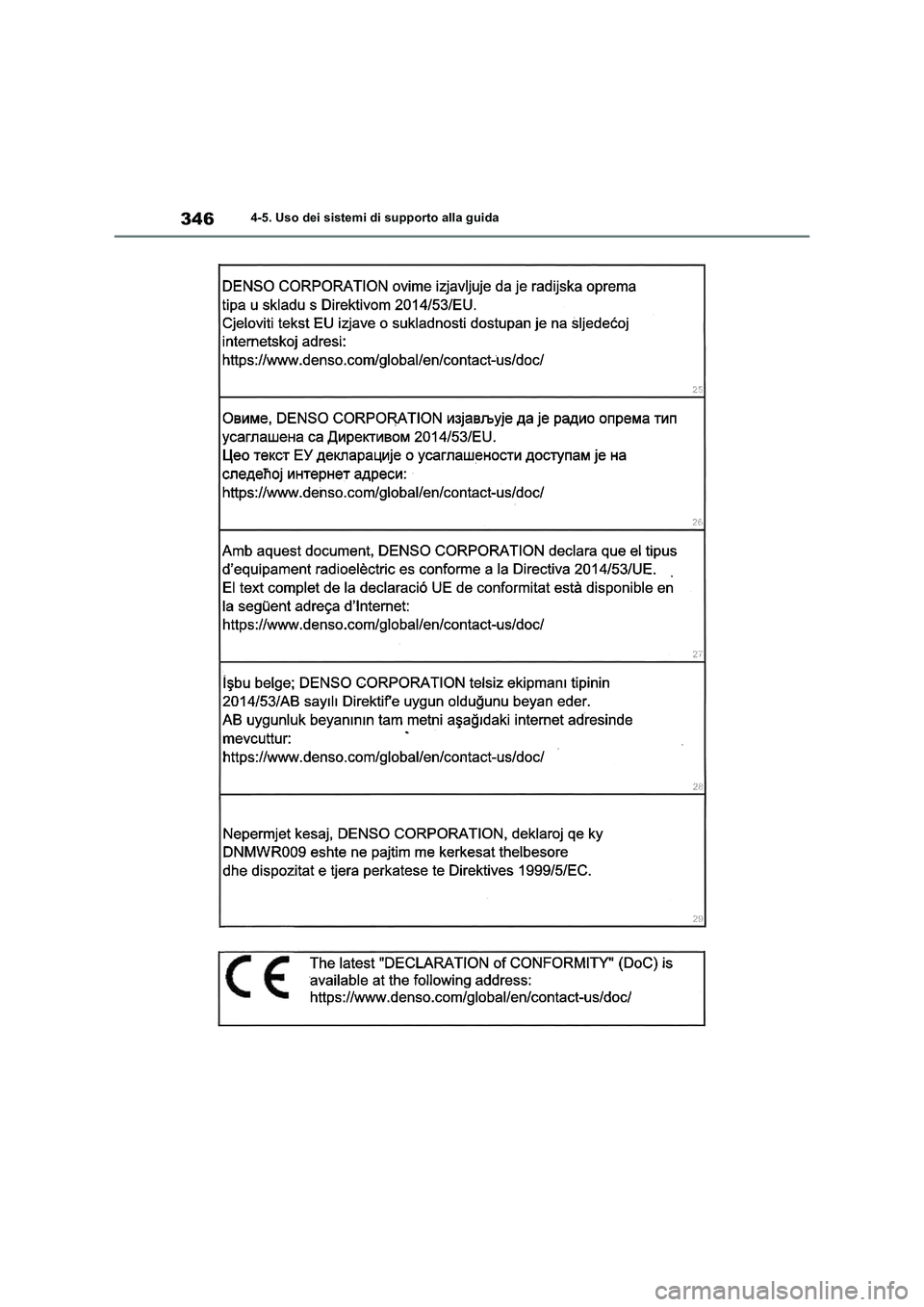 TOYOTA RAV4 2019 Manuale duso (in Italian) 3464-5. Uso dei sistemi di supporto alla guida TOYOTA RAV4 2019 Manuale duso (in Italian) 3464-5. Uso dei sistemi di supporto alla guida